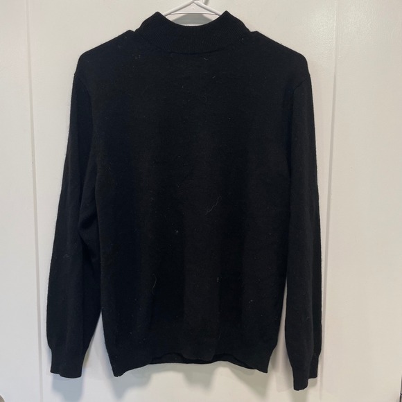 Glen Lyon Sweaters - Glen Lyon 100% Cashmere Sweater Womens Petite M Black Mock Neck Pullover